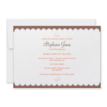Cute Scalloped Border Bridal Shower Invitation