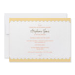 Cute Scalloped Border Bridal Shower Invitation