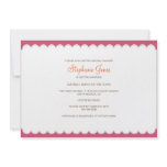 Cute Scalloped Border Bridal Shower Invitation