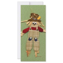Cute Scarecrow Bookmark Personalized Rack Card