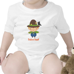 Cute Scarecrow Boy Kids Halloween Rompers