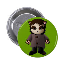 Cute Scary Werewolf buttons