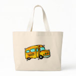 Cute School Bus Tote Bags