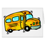 Cute School Bus Greeting Card
