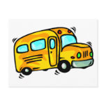 Cute School Bus Postcard