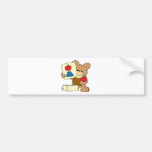 cute school teddy bear A is for Apple Bumper Stickers