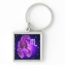 Cute Scorpio Zodiac Keychain