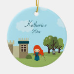 Cute scottish princess girls birthday party favor ornaments