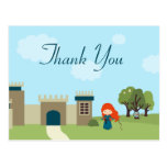 Cute scottish princess girls birthday party thanks postcards