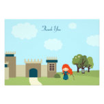 Cute scottish princess girls birthday thank you invitations