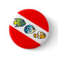 Cute Scubadorable Dive Flag Round Button