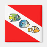 Cute Scubadorable Dive Flag Magnets