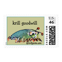 Cute Sea Creature Custom Postage Stamp by zooogle Cute Sea Creature Custom Postage Stamp
