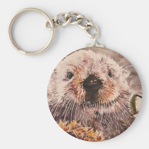 plush otter keychain