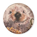 Cute Sea Otter Refrigerator Magnet Gift by michelleys Cute Sea Otter Refrigerator Magnet Gift