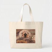 Cute Sea Otter Tote Bag Gift