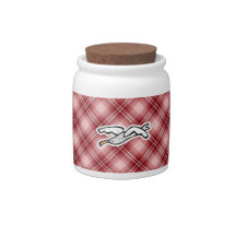 Cute Seagull; Red Plaid Candy Jar