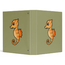cute seahorse vinyl binder