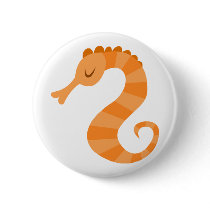 Cute Seahorse Button