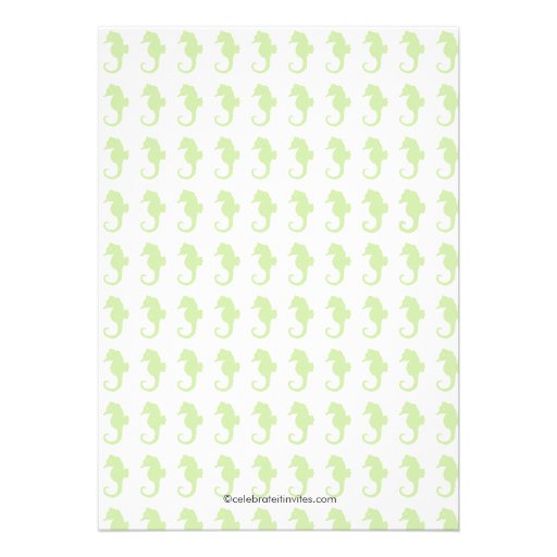 Cute Seahorse Twin Boys Multiple Baby Shower Personalized Announcements