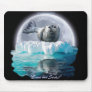 Cute Seal-Pup & Moon Wildlife Lover Mousepad