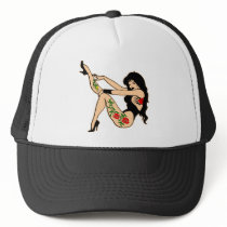 Cute Sexy Girl With Tattoos Trucker Hat