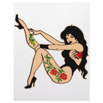 Cute Sexy Girl With Tattoos Custom Letterhead