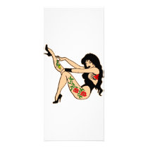 Cute Sexy Girl With Tattoos rack cards by Mustang_Lady Cute Sexy Girl With Tattoos rack cards