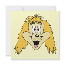 Cute Shaggy Dog Cartoon. Custom Invite