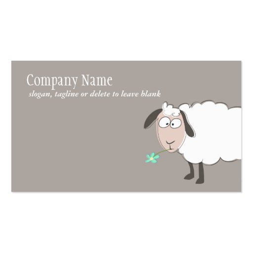 Cute Sheep Business Card (front side)