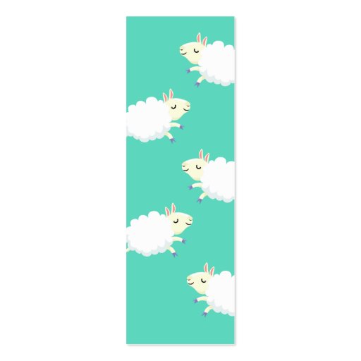 Cute sheep repeating pattern business cards