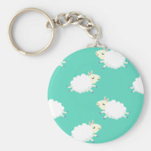 Cute sheep repeating pattern key chain
