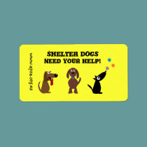 Cute Shelter Dogs Need Your Help Charity labels