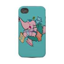 cute shopaholic shopping elephant tough iphone 4 cases