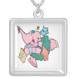 cute shopaholic shopping elephant necklaces