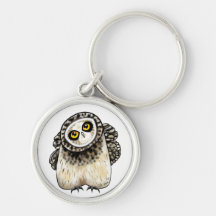 Cute Short Eared Owl Keychain