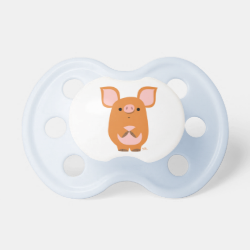 Cute Shy Cartoon Pig Pacifier BooginHead Pacifier