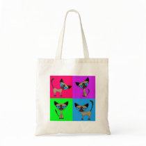 Cute Siamese Cats Tote Bag