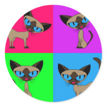 Cute Siamese Cats Stickers