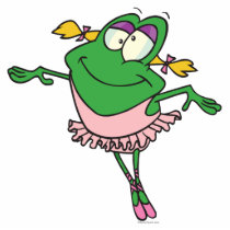 cute silly ballerina ballet froggy frog photo cut out