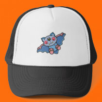 cute silly blue bat hats