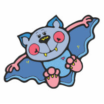 cute silly blue bat cut outs
