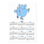 cute silly blue elephant cartoon business cards