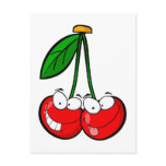 cute silly cartoon character cherries cherry postcards