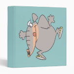 cute silly cartoon elephant 3 ring binder