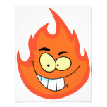 cute silly flame fire cartoon character custom announcement