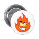 cute silly flame fire cartoon character pins