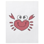 cute silly heart shaped happy crab flyers
