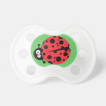 cute silly ladybug cartoon character baby pacifier