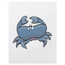 cute silly little blue crab flyer design